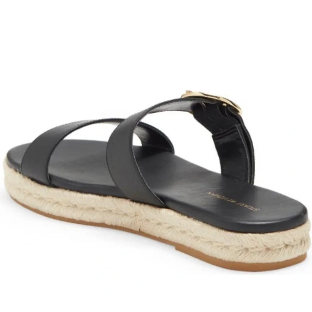 Stuart Weitzman Mykonos Two-Strap Espadrille Sandal